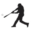 silhouette of ball player